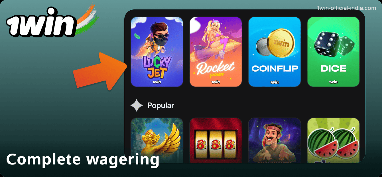 Complete the bonus tasks on the 1Win website in India