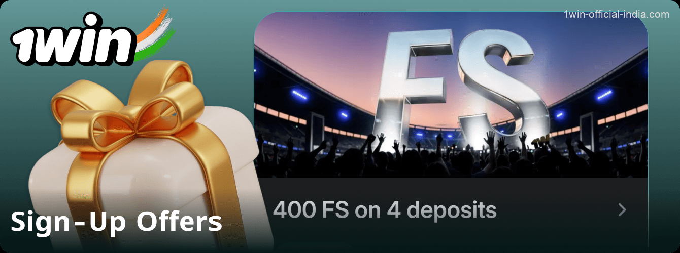 Bonuses for registering on the 1Win casino website in India