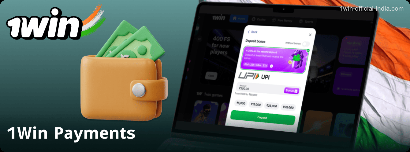 Banking methods for Indian players on the 1Win website